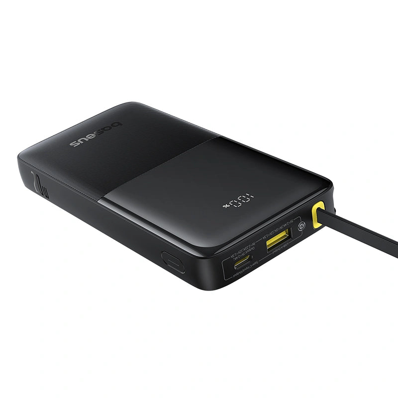 Baseus Bipow 2 Digital Display Power Bank 10000mah 20W With Built-in Type C Cable