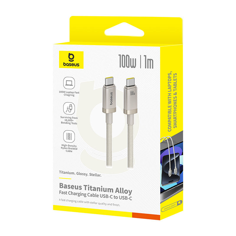 Baseus Titanium Alloy Fast Charging Cable Type-C to Type-C 100W