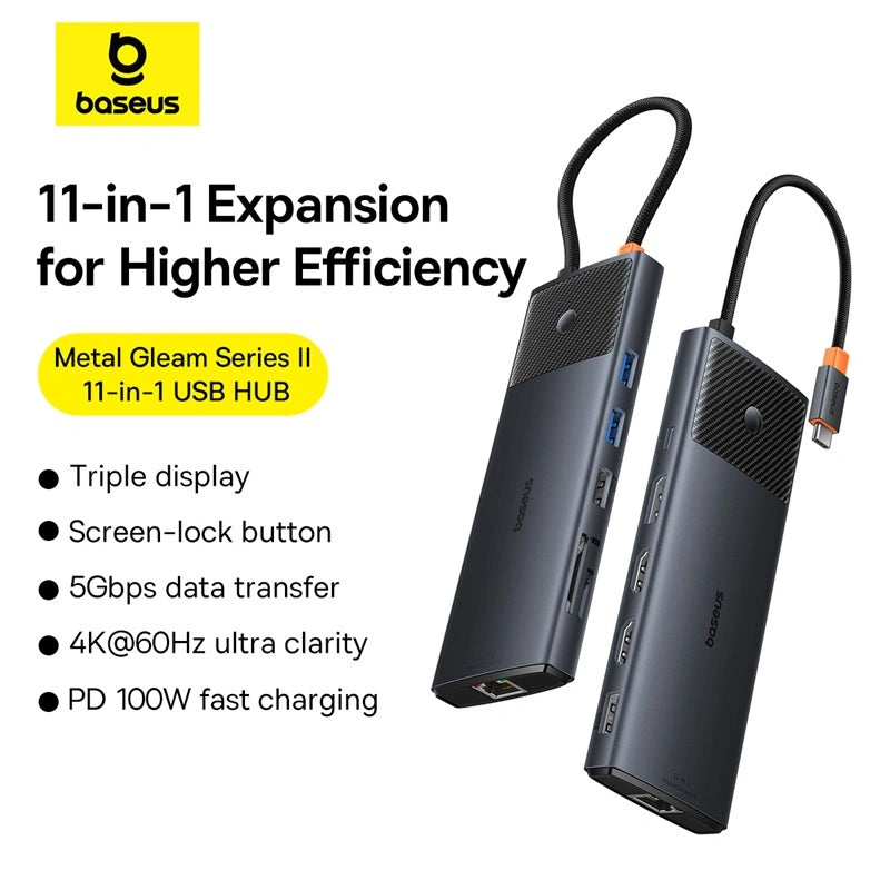 Baseus Metal Gleam Series II 11-in-1 USB HUB Docking