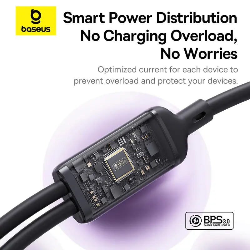 Baseus New Pudding Series Fast Charging Cable Type-C to Type-C 100W 1.5m Cluster Black 
