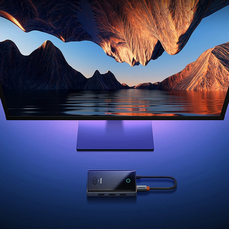 Baseus Focus Series 5-Port Type-C HUB Adapter（Type-C to HDMI4K@60Hz*1+USB3.0*3+PD*1）