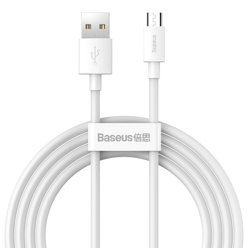 Baseus Simple Wisdom Data Cable Kit USB to Micro 2.1A (2PCS/Set) 1.5m