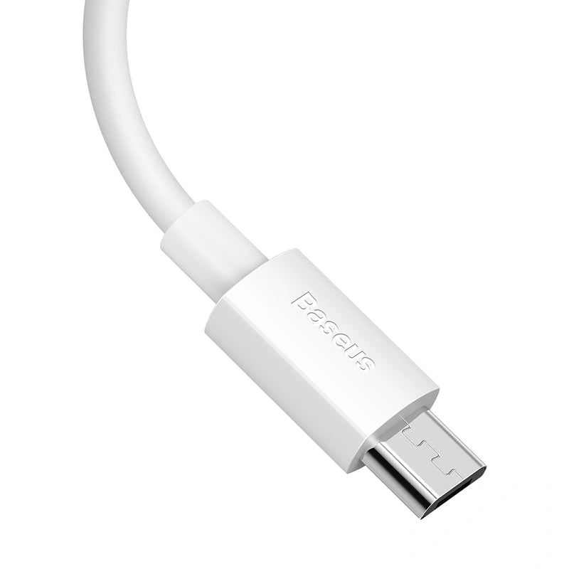 Baseus Simple Wisdom Data Cable Kit USB to Micro 2.1A (2PCS/Set) 1.5m