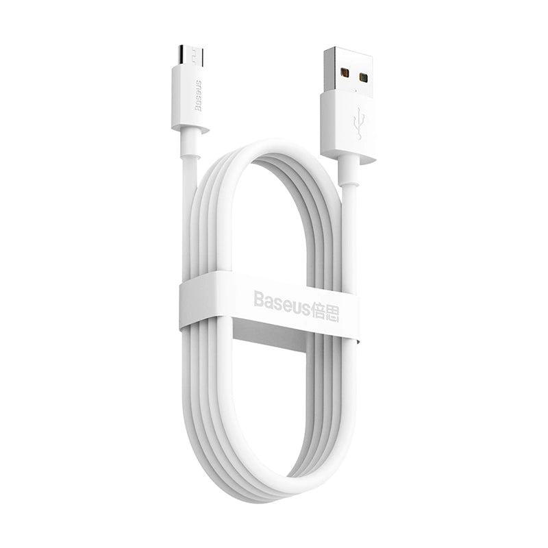 Baseus Simple Wisdom Data Cable Kit USB to Micro 2.1A (2PCS/Set) 1.5m