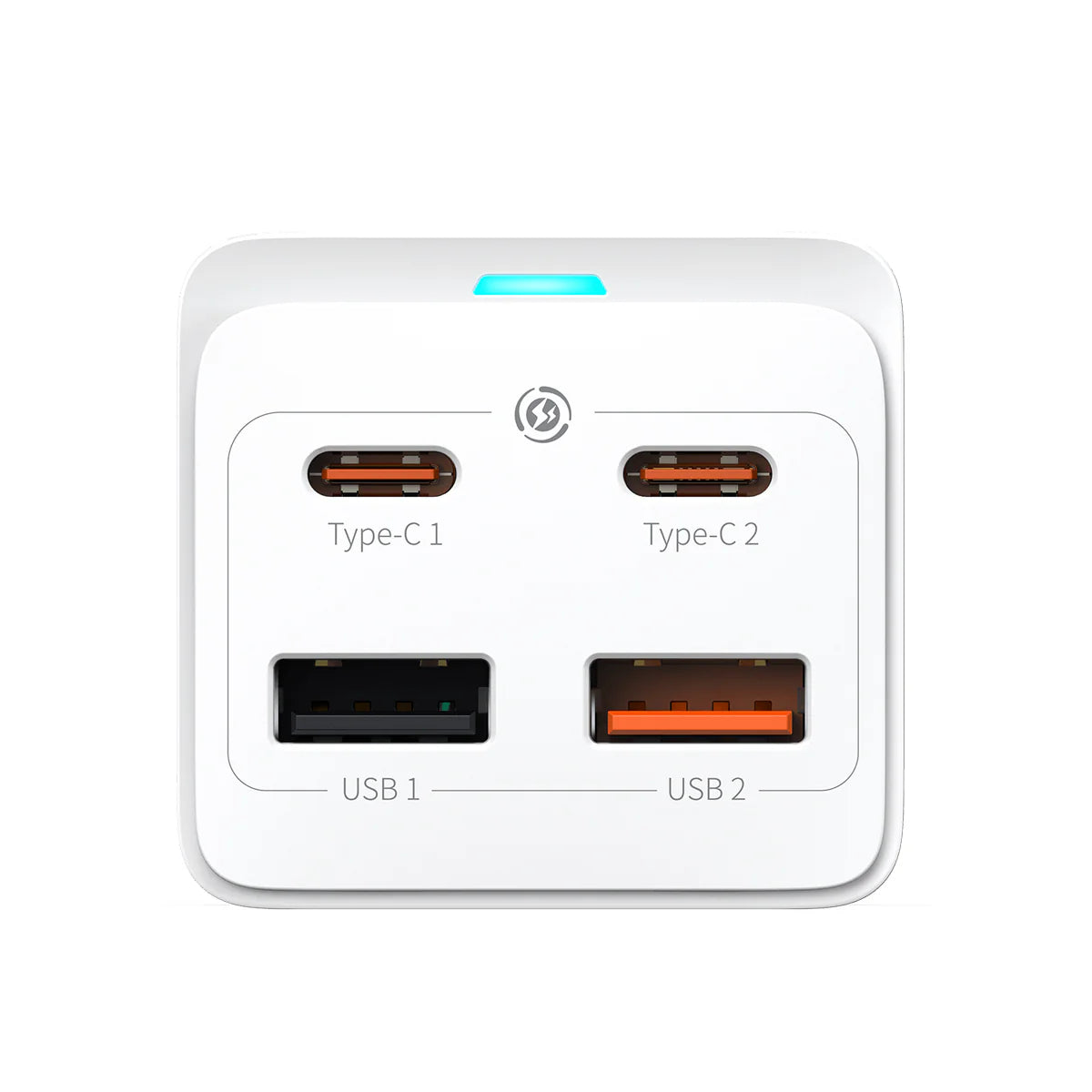 Baseus GaN3 Pro  Desktop Powerstrip AC+2 U+2C  65W CN White (With Mini White Cable Type-C to Type- C 100W(20V/5A) 1m White）