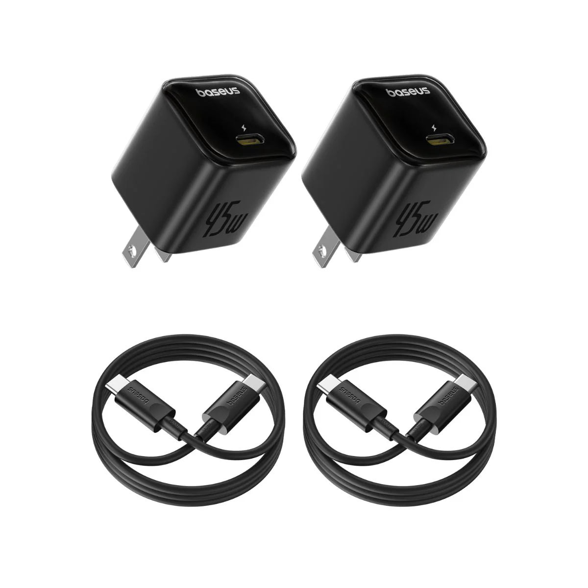 Baseus  GaN6 USB-C Charger 45W  Pack of 2