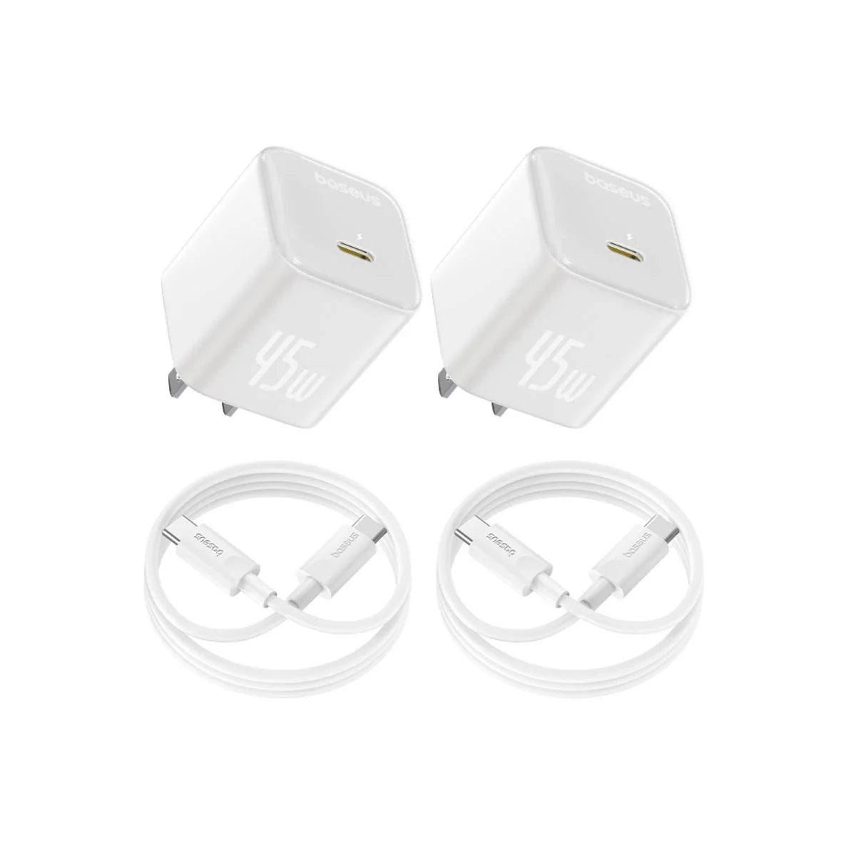 Baseus  GaN6 USB-C Charger 45W  Pack of 2