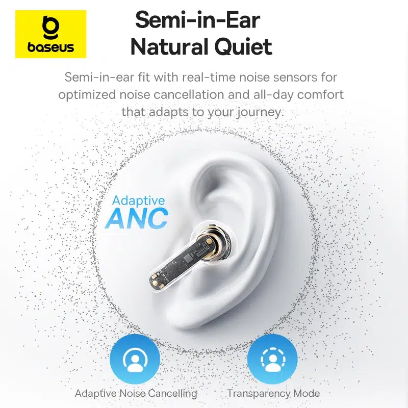 Baseus Bass BS1 NC Semi-in-Ear True Wireless Earbuds