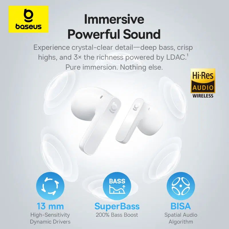 Baseus Bass BS1 NC Semi-in-Ear True Wireless Earbuds