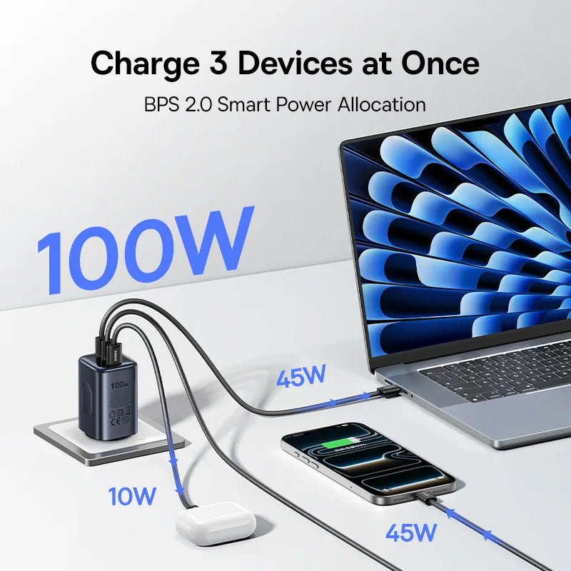 Baseus PicoGo AE11 Fast Charger 2C+U 100W US