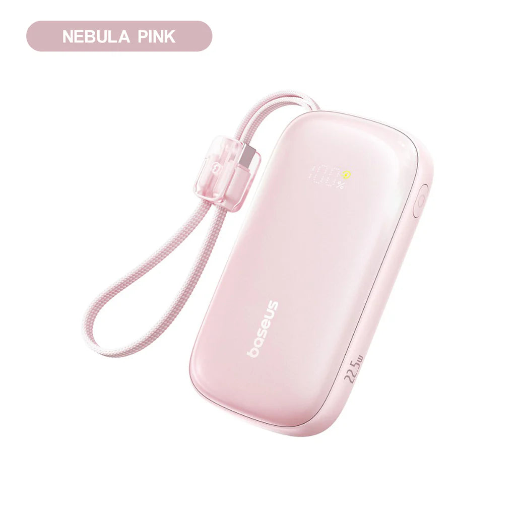 Baseus EnerFill FC21 Qpow 3 Ultra Digital Display Power Bank with Detachable Cable 10000mAh 22.5W