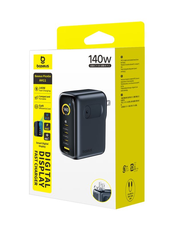 Baseus PicoGo AH11 Digital Display Fast Charger 3C+U 140W US