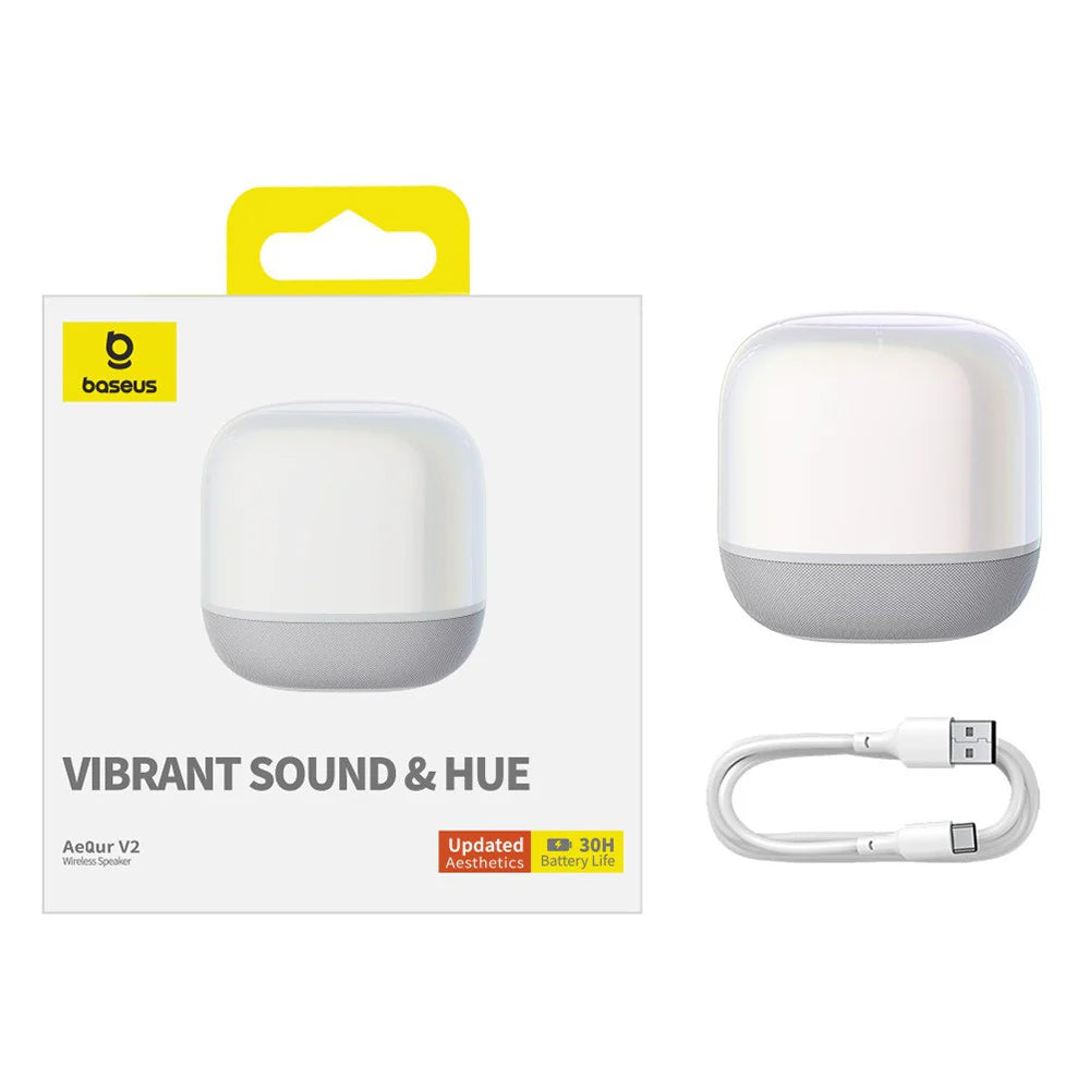 Baseus AeQur V2 Wireless Speaker Moon-White