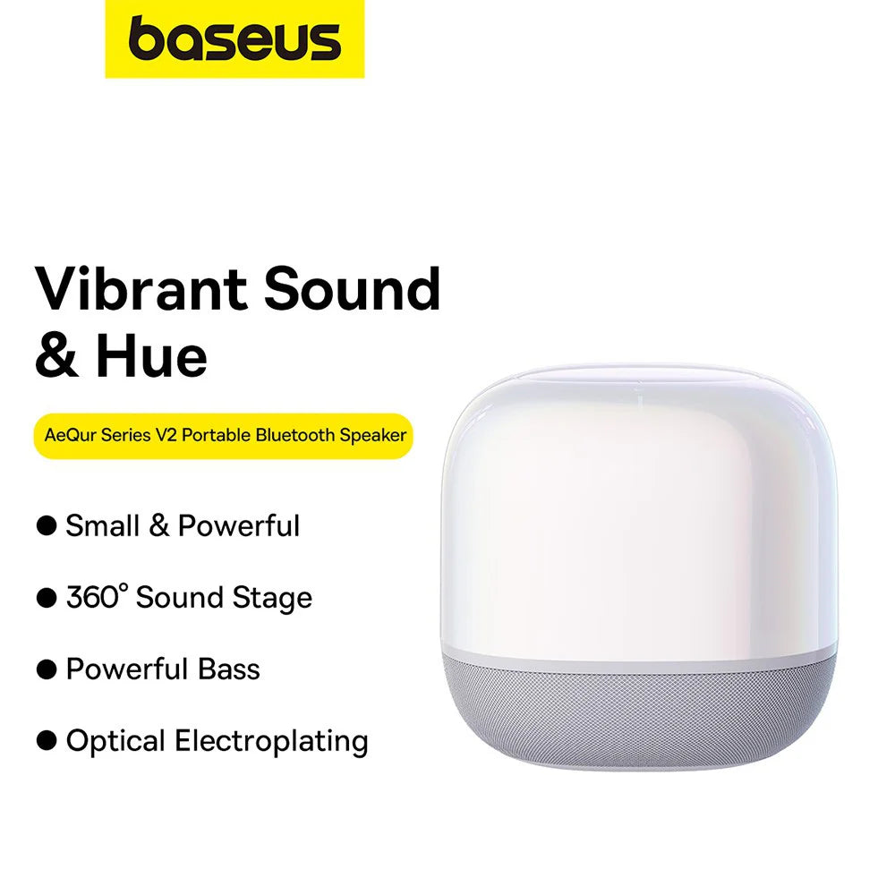Baseus AeQur V2 Wireless Speaker Moon-White