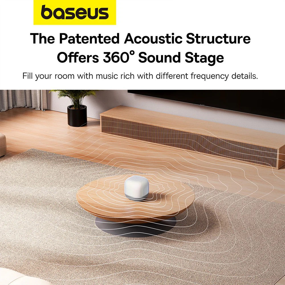 Baseus AeQur V2 Wireless Speaker Moon-White