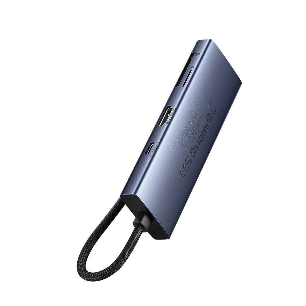 Baseus UltraJoy Series 7-Port HUB Docking Station Space Grey（Type-C to HDMI4K@60Hz*1+USB3.0*3+PD*1+SD/TF*1 ）