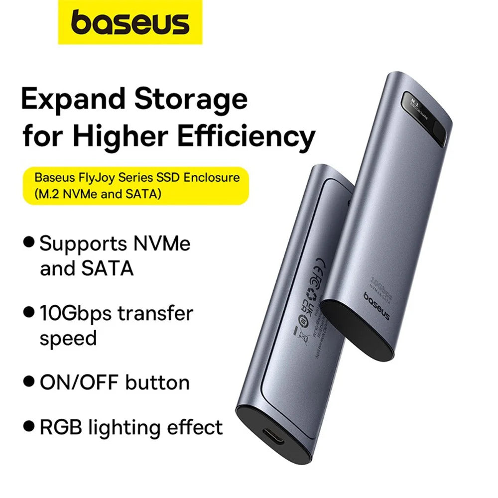 Baseus FlyJoy Series SSD Enclosure(M.2 NVMe and SATA)