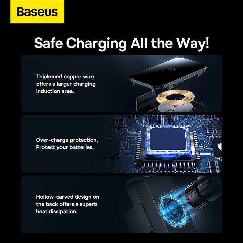 Baseus Halo Electric Wireless Charging Car Mount 15W