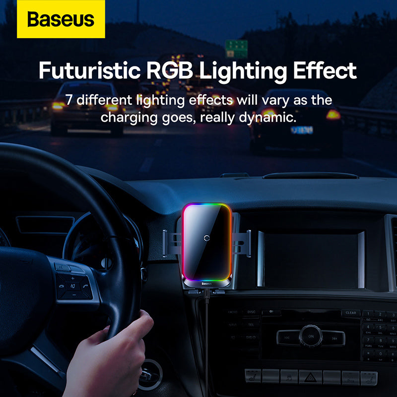 Baseus Halo Electric Wireless Charging Car Mount 15W