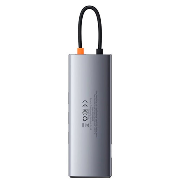 Baseus Metal Gleam Series 9-in-1 Multifunctional Type-C HUB Docking Station Space Gray（Type-C to  HDMI*1+USB3.0*3+PD*1+RJ45*1+SD/TF*1+VGA*1)