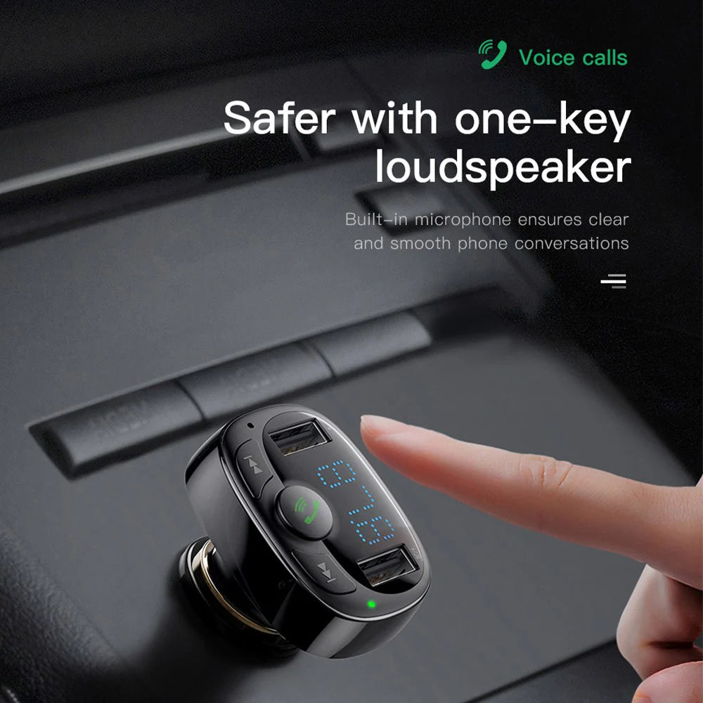 Baseus T Typed S-09A Bluetooth MP3 Car Charger