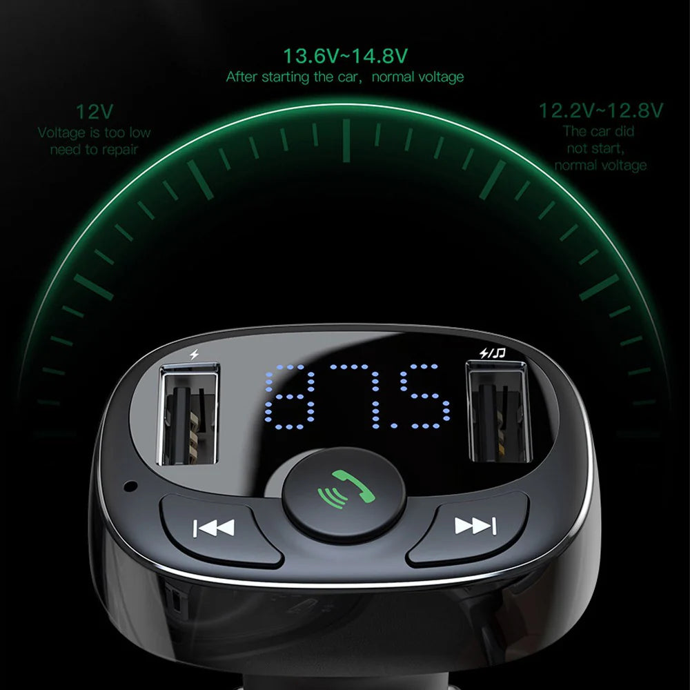 Baseus T Typed S-09A Bluetooth MP3 Car Charger