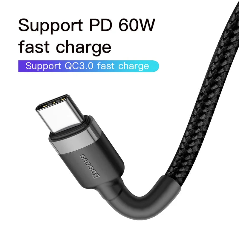 Baseus Cafule PD2.0 60W flash charging USB For Type-C cable (20V 3A)