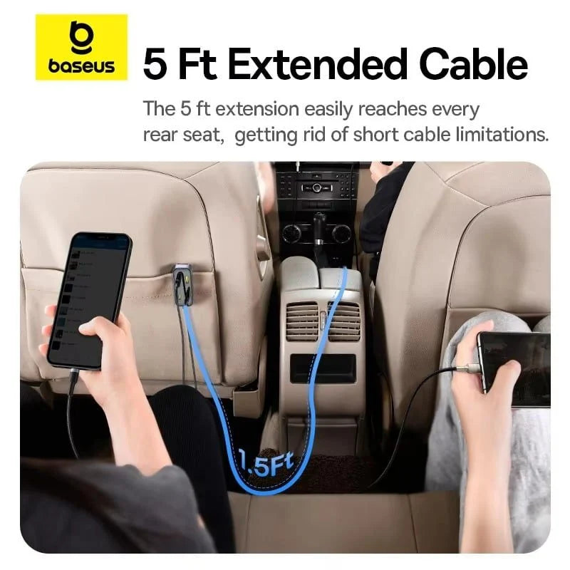 Baseus Backseatpal L1 In-Vehicle Cigarette Lighter Car Charger 3U+3C