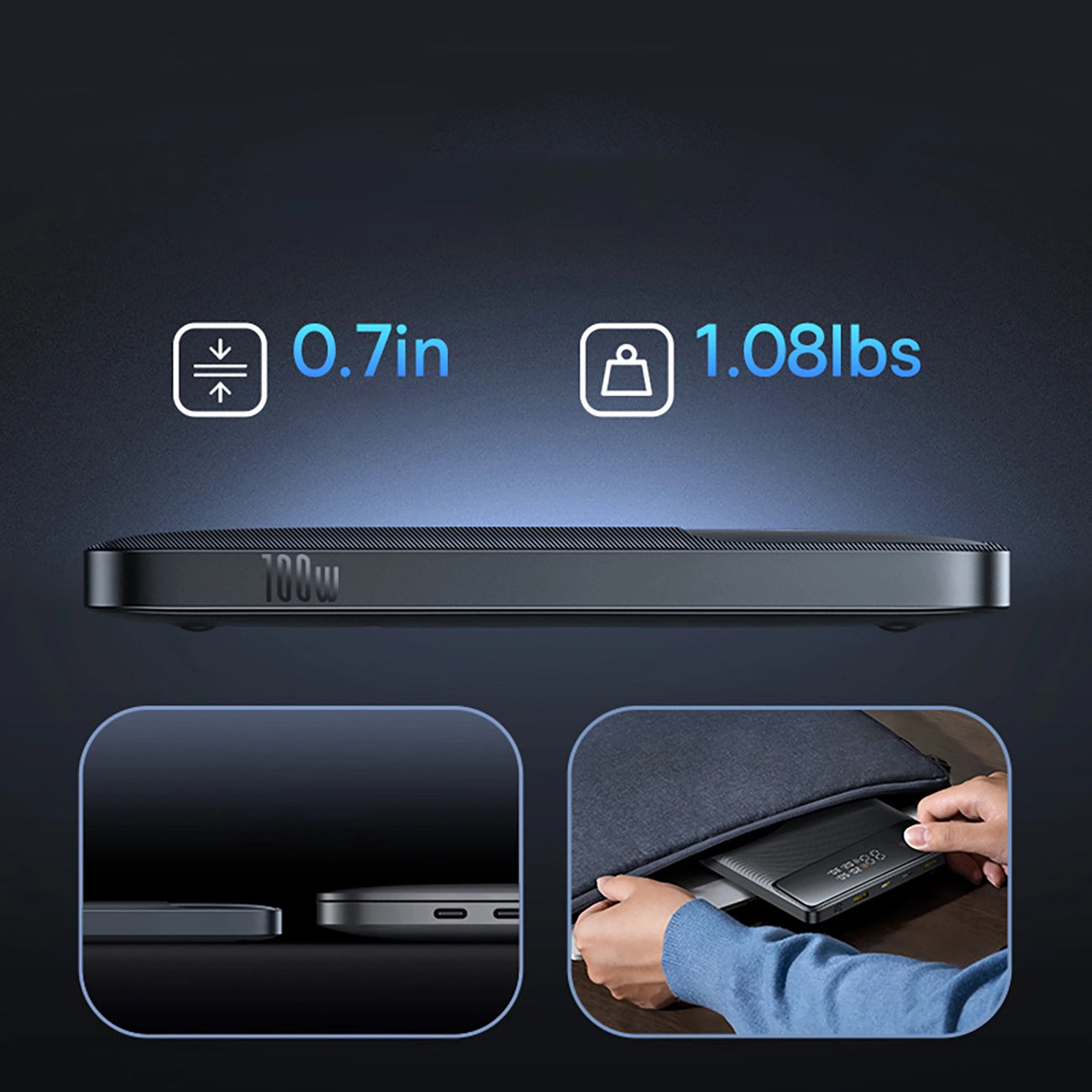 Baseus H1 Fast Charging Power Bank with Digital Display 20000mAh 100W Cosmic Black