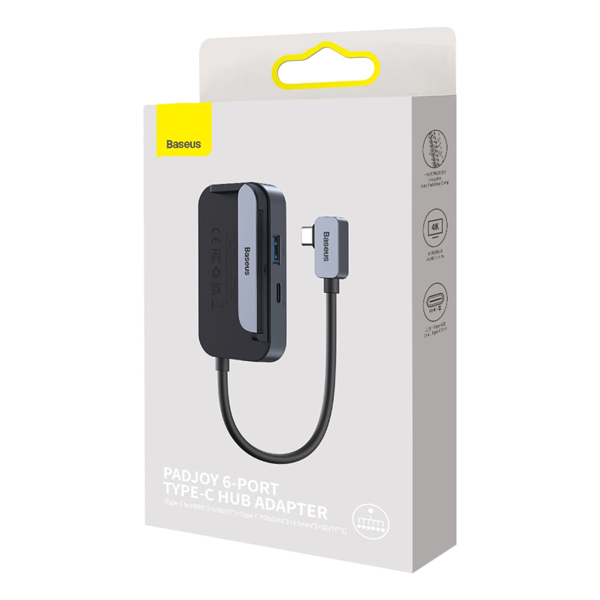 Baseus PadJoy 6-Port Type-C HUB Adapter Dark gray