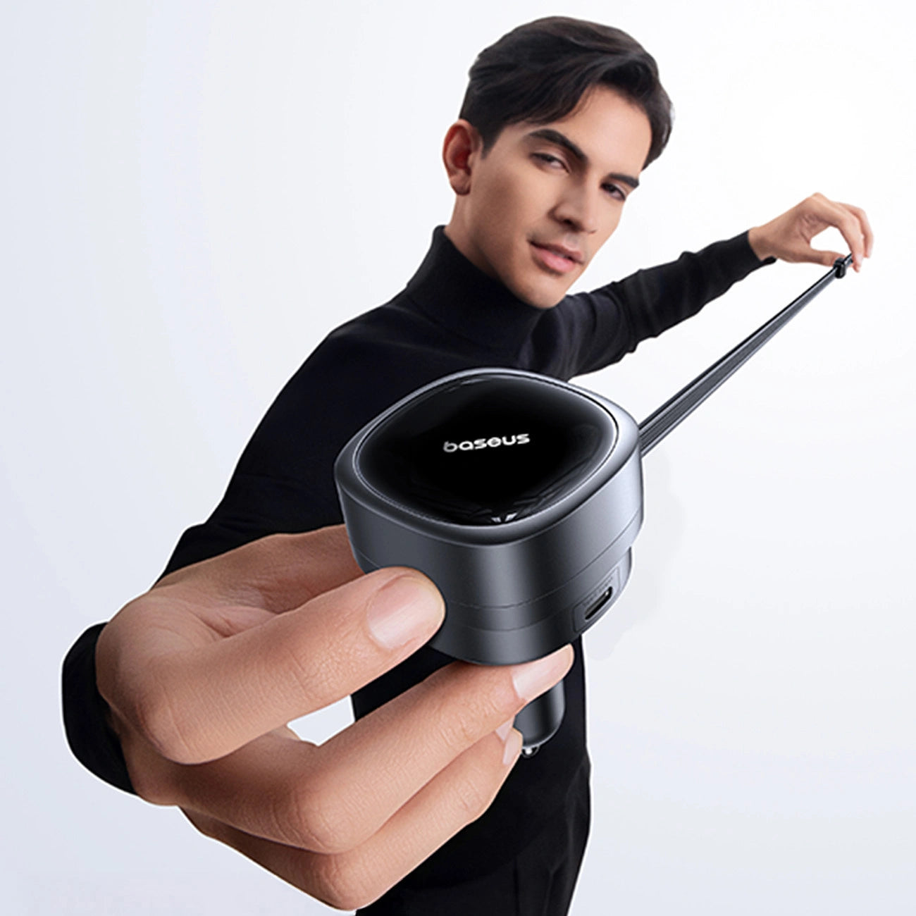Baseus PrimeTrip VR1 60W USB-A USB-C Car Charger with Retractable USB-C Cable