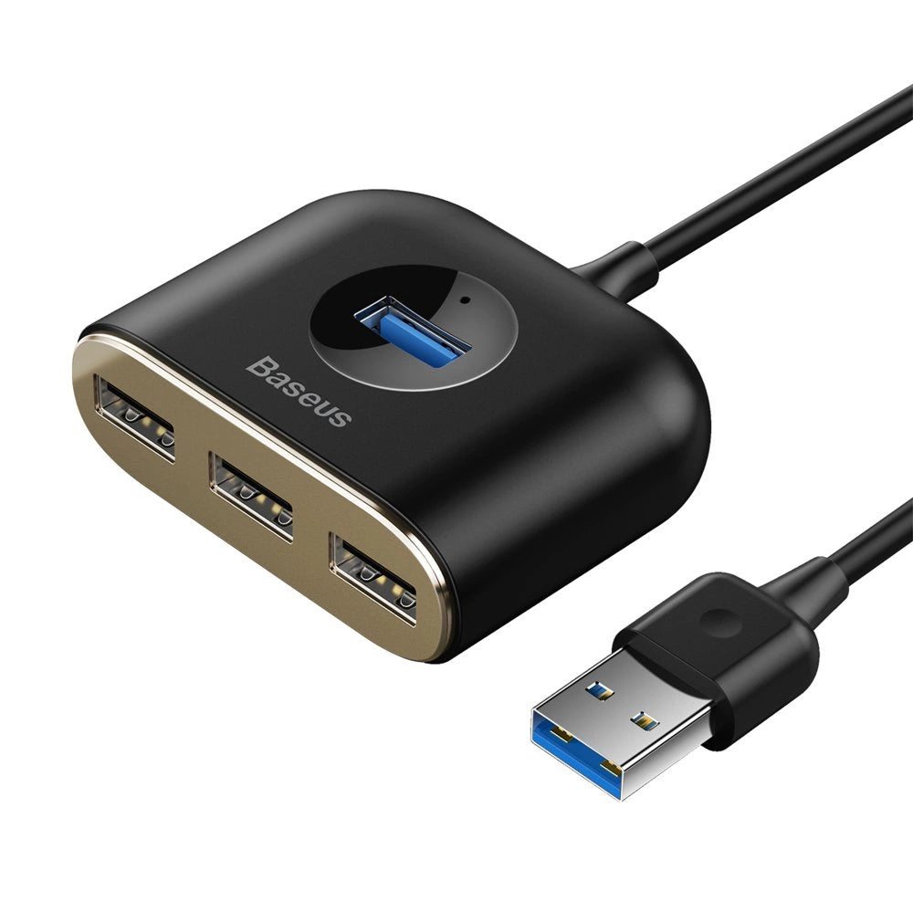 Baseus Square round 4 in 1 USB HUB Adapter(USB3.0 TO USB3.0*1+USB2.0*3) 1m