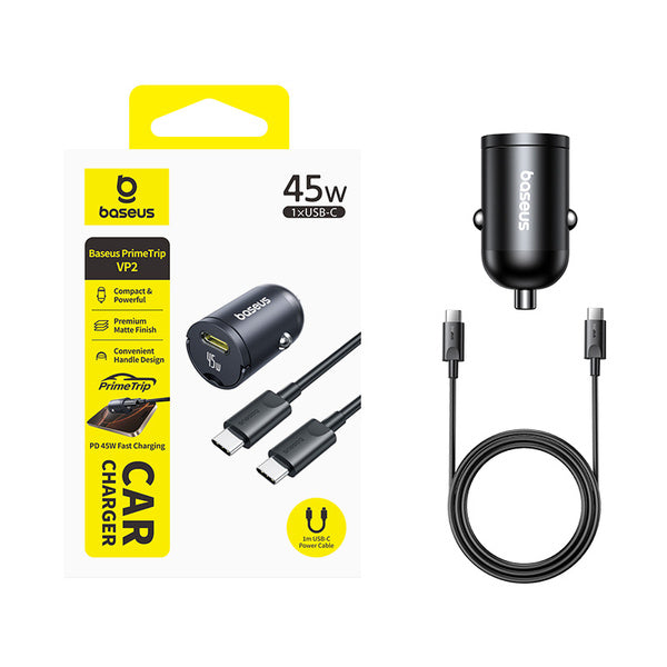 Baseus PrimeTrip VP2 Car Charger 45W (With Type-C to Type-C Cable)