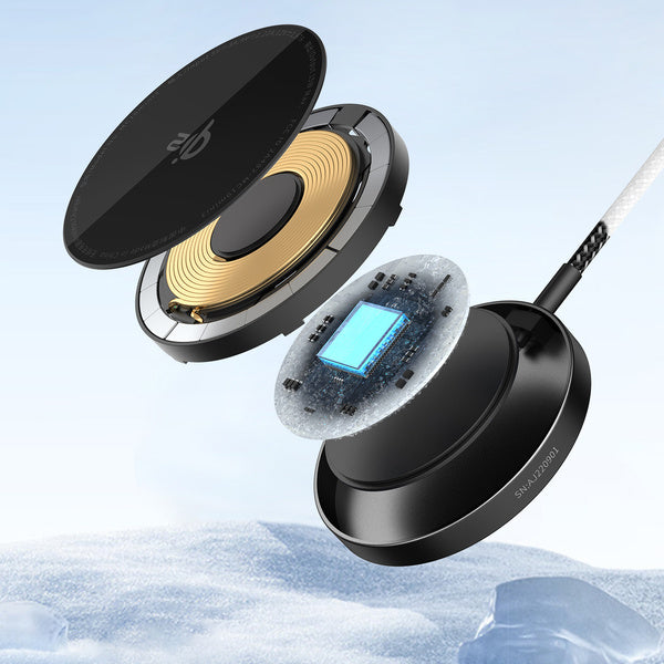 Baseus Simple Mini4 Air Magnetic Wireless Charger Qi2 15W Frost Silver