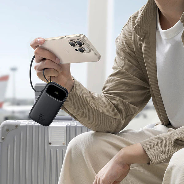 Baseus EnerFill FC31 Qpow 3 Digital Display Power Bank with USB-C+iP Cables 10000mAh 45W