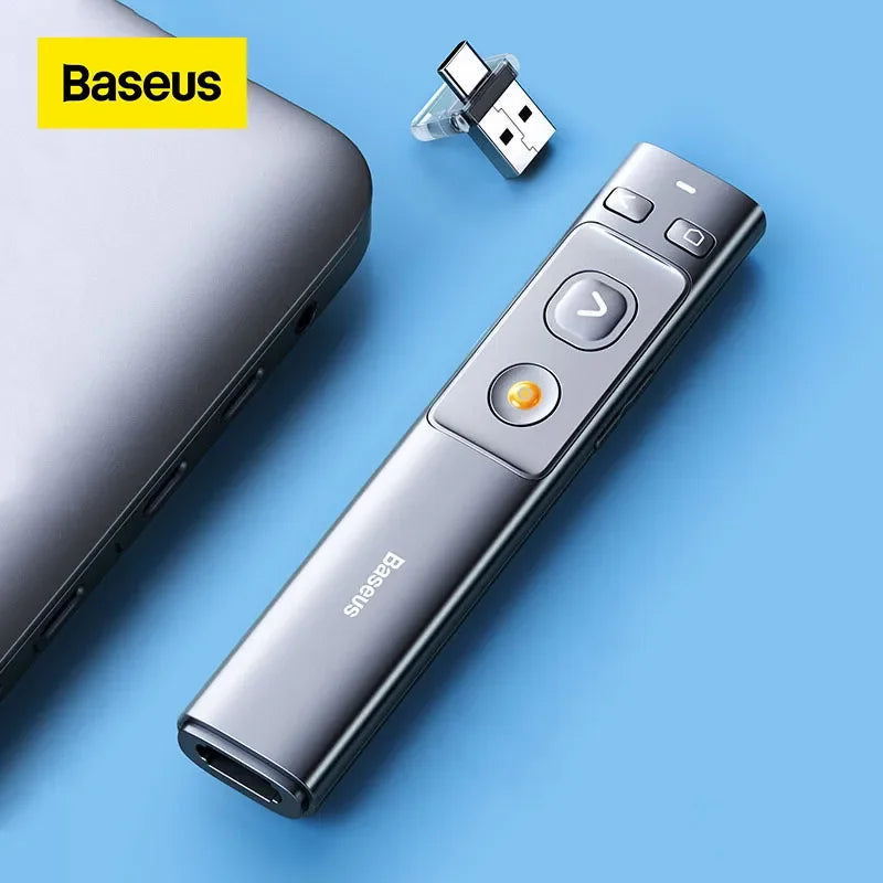 Baseus Orange Dot Wireless Presenter (Red Laser)