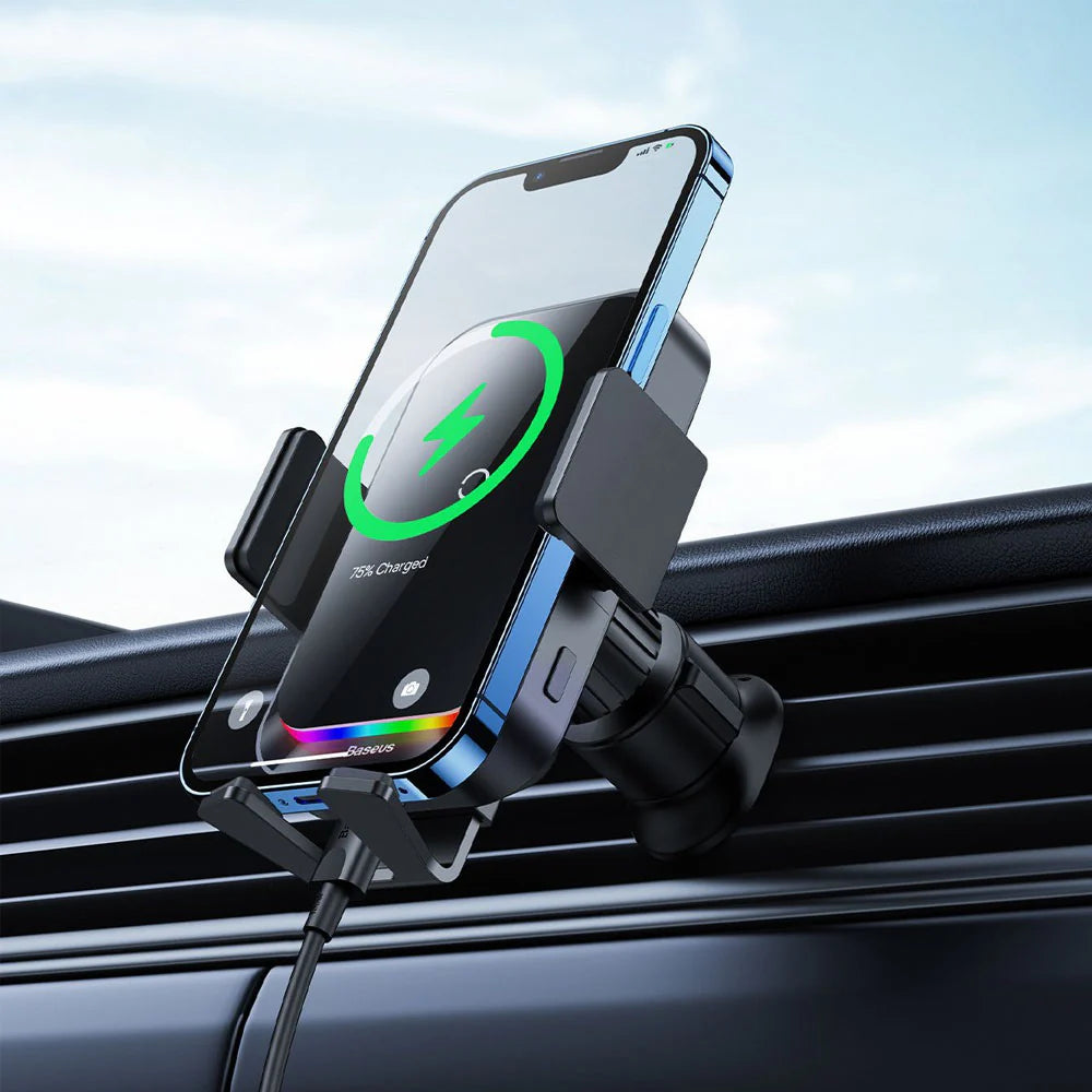 Baseus Halo Electric Wireless Charging Car Mount 15W