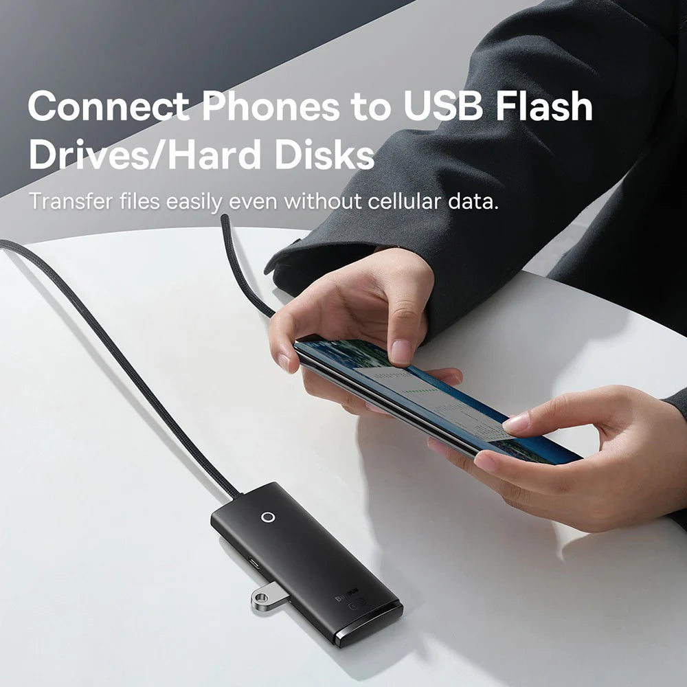 Baseus Lite Series(Airjoy) 5-Port Type-C HUB Docking Station (Type-C to HDMI+USB3.0*3+PD)