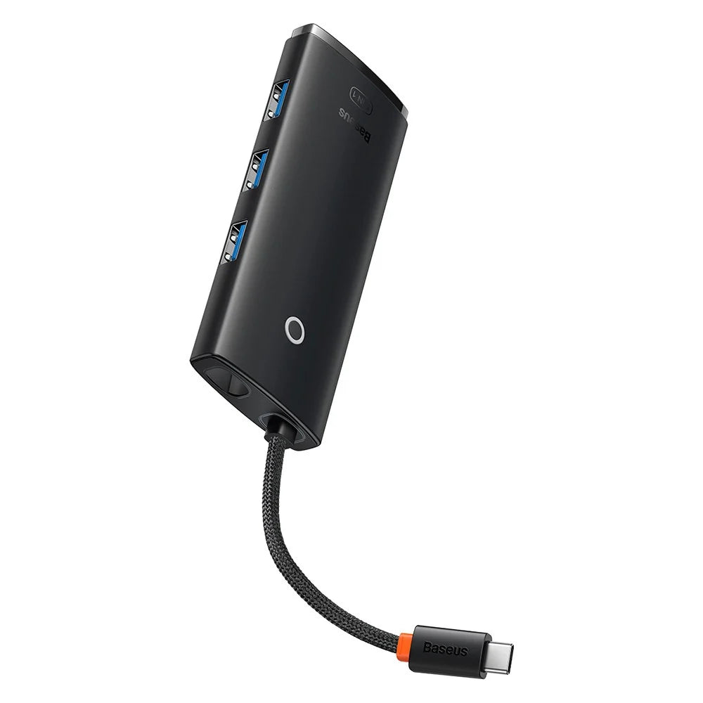 Baseus Lite Series 5-Port Type-C HUB Docking Station (Type-C to HDMI+USB3.0*3+PD) Black