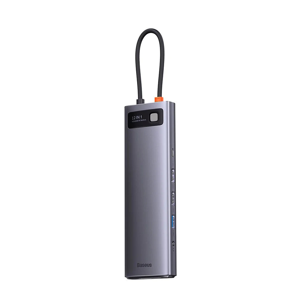 Baseus Metal Gleam Series 12-in-1 Multifunctional Type-C HUB Docking Station（Type-C to HDMI*1+USB3.1*2+USB3.0*2+Type- C3.1*1+PD*1+RJ45*1+SD/TF*1+DP*1+3.5mm*1)